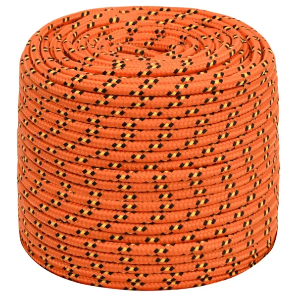 Punutud paadiköis, oranž polüpropüleen, 10 mm, 100 m – 2
