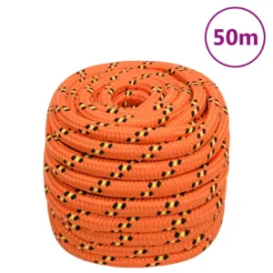 Punutud polüpropüleenist paadiköis, oranž, 20 mm, 50 m