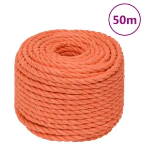 UV- ja ilmastikukindel polüpropüleenist töököis, oranž, 20 mm, 50 m