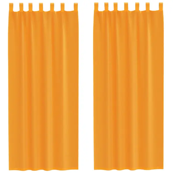 Poolläbipaistvad aasadega voile-kardinad, oranž, 140 x 260 cm, 2 tk – 2