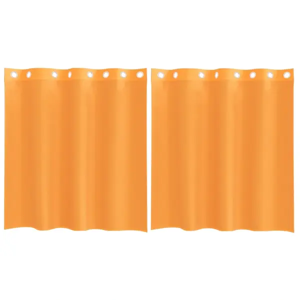 Poolläbipaistev rõngastihendiga voile-kardinad, oranž, 2 tk, 140 x 140 cm – 2