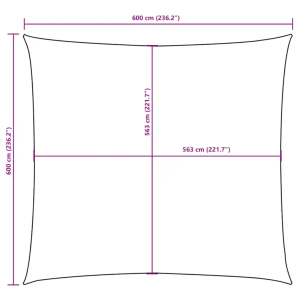 Veekindel kandiline päikesepuri, oranž oxford-kangas, 6 x 6 m – 10
