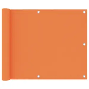 Veekindel oranž rõdusirm UV-kaitsega, 75 x 500 cm, PU-kattega oxford-kangas