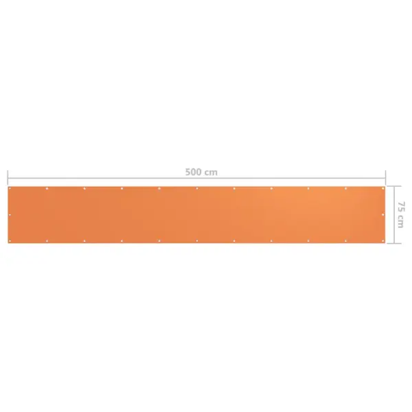 Veekindel oranž rõdusirm UV-kaitsega, 75 x 500 cm, PU-kattega oxford-kangas – 5