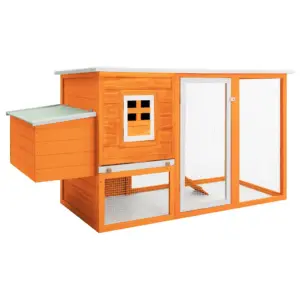 Õuekanakuut munapuuriga, pruun värvitud männipuit, 192 x 75 x 103 cm