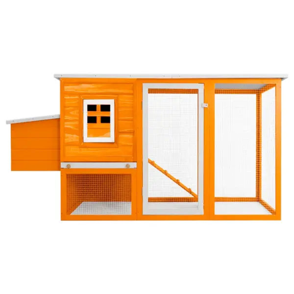 Õuekanakuut munapuuriga, pruun värvitud männipuit, 192 x 75 x 103 cm – 2