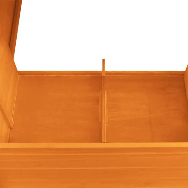 Õuekanakuut munapuuriga, pruun värvitud männipuit, 192 x 75 x 103 cm – 5