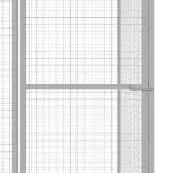 Õuekassiaedik tsingitud terasest, hõbedane, 4,5 x 1,5 x 1,5 m – 4