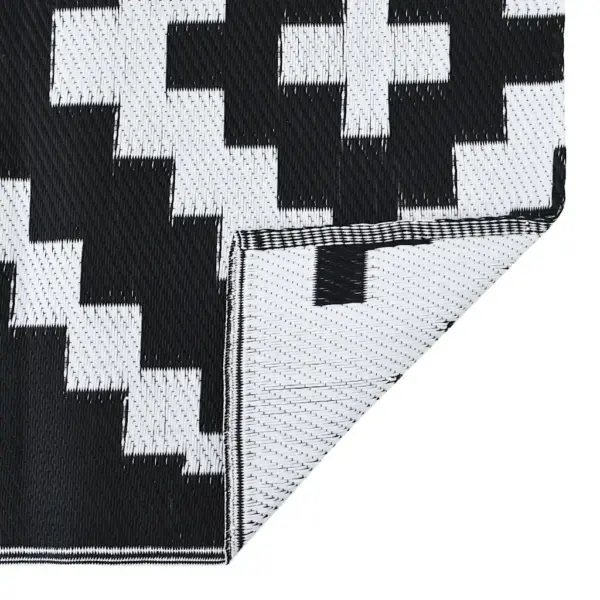 Õuevaip ARAKIL, valge-must jacquard, 120 x 180 cm, polüpropüleen – 5