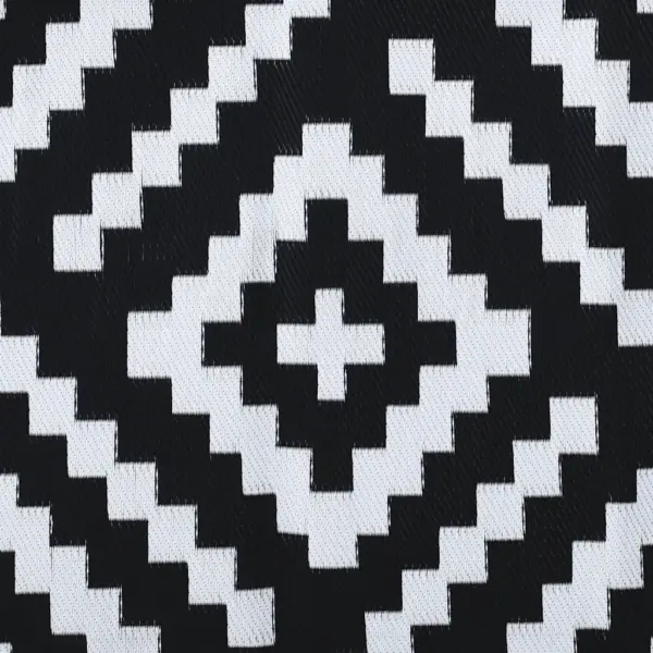 Õuevaip ARAKIL, valge-must jacquard, 120 x 180 cm, polüpropüleen – 6