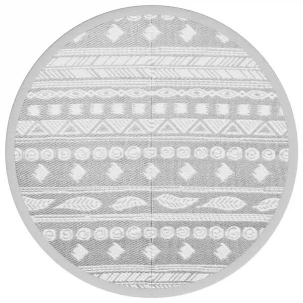 Ümmargune hall õuevaip ARAKIL jacquard-mustriga, polüpropüleen, Ø 120 cm – 2