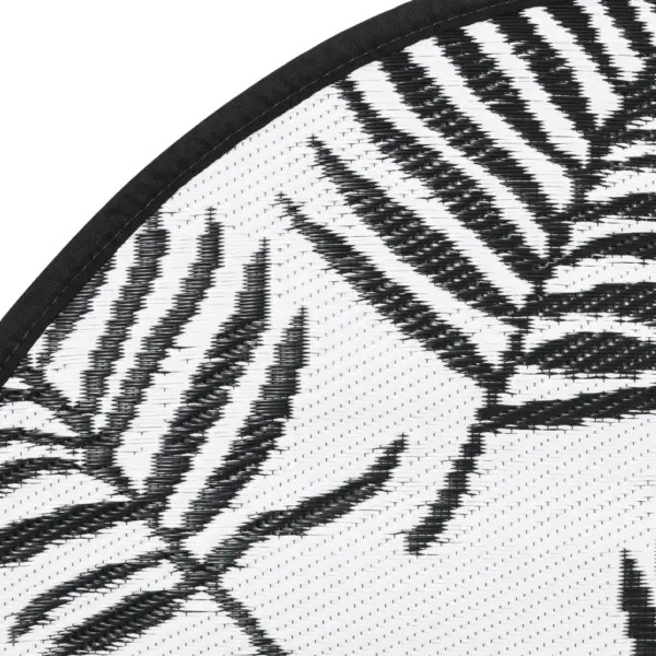 Ümberpööratav õuevaip ARAKIL, valge ja must, Ø 200 cm, polüpropüleen – 4