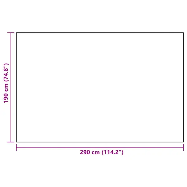 Õuevaip ARAKIL jacquard-mustriga, valge ja must, 190 x 290 cm, polüpropüleen – 7