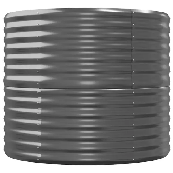 Ovaalne aia taimelava, galvaniseeritud teras, antratsiithall, 296 x 80 x 68 cm - 4