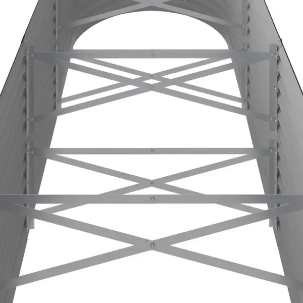 Ovaalne aia taimelava, galvaniseeritud teras, antratsiithall, 296 x 80 x 68 cm - 5