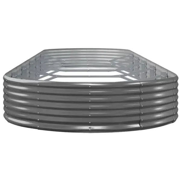 Ovaalne aia taimelava, galvaniseeritud teras, antratsiithall, 523 x 140 x 36 cm – 4