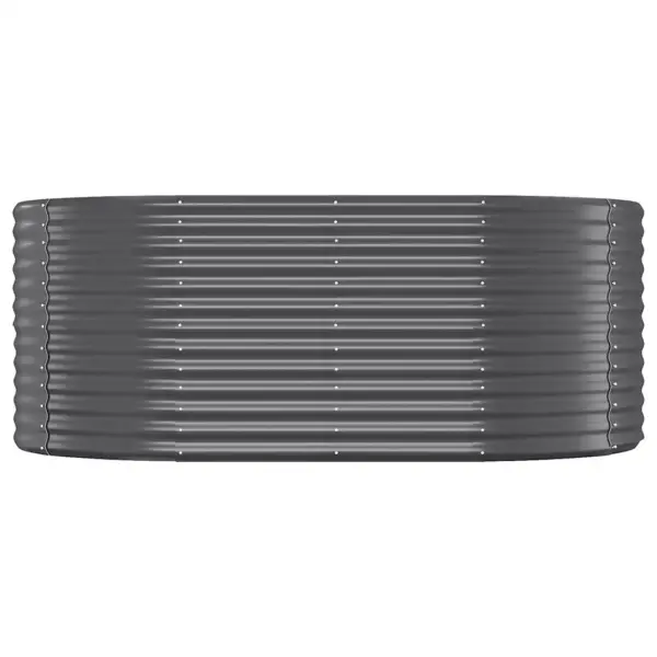 Ovaalne aia taimelava, galvaniseeritud teras, antratsiithall, 175 x 100 x 68 cm - 3