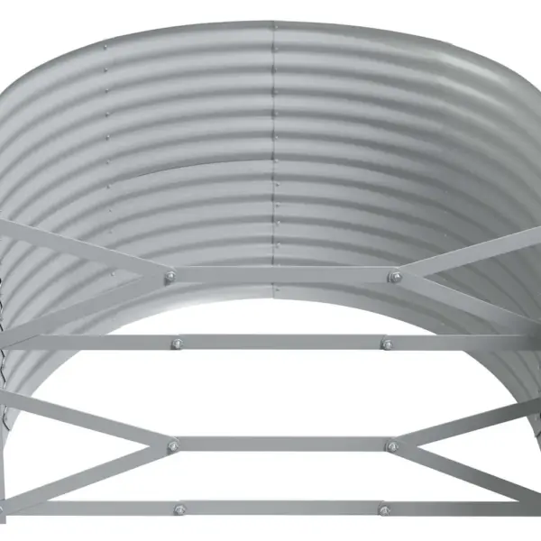 Ovaalne aia taimelava, galvaniseeritud teras, antratsiithall, 175 x 100 x 68 cm - 5