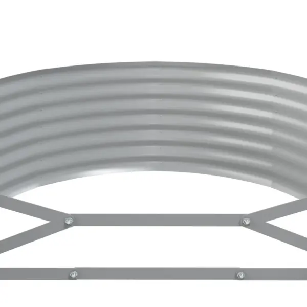 Ovaalne aia taimelava galvaniseeritud terasest, pruun, 249 x 100 x 36 cm – 5