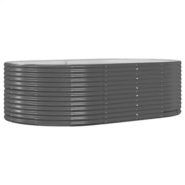 Ovaalne aiapeenar, antratsiithall tsingitud teras, 212 x 140 x 68 cm – 2