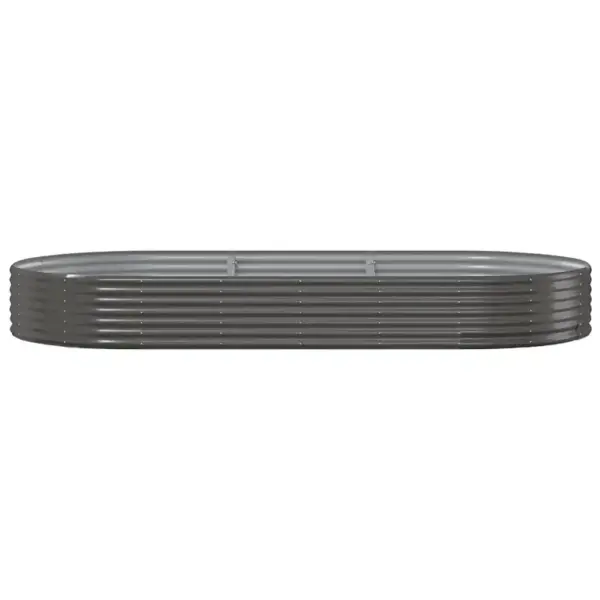 Ovaalne aiapeenar tsingitud terasest, antratsiithall, 296 x 140 x 36 cm – 3