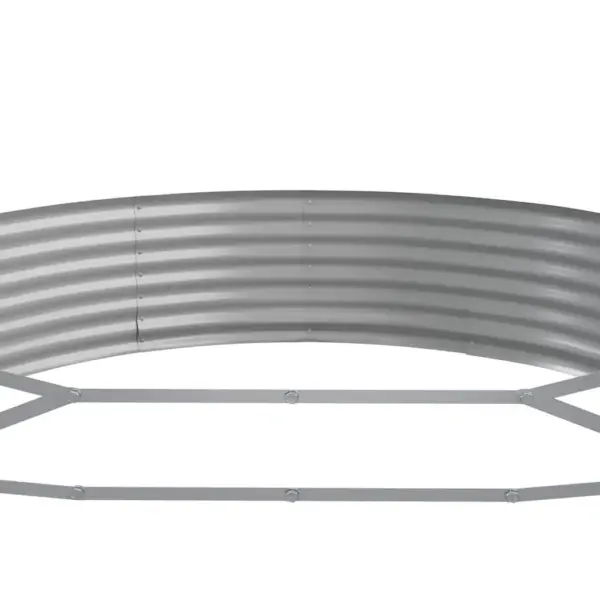 Ovaalne aiapeenar tsingitud terasest, antratsiithall, 296 x 140 x 36 cm – 5