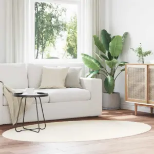 Ovaalne alavaip HUARTE, kreemjas, libisemisvastane, 140 x 200 cm, 100% polüester