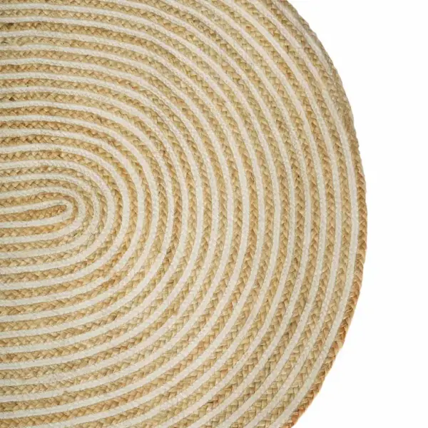 Ovaalne džuutvaip looduslik ja valge, käsitsi valmistatud, 100 x 152 cm – 4