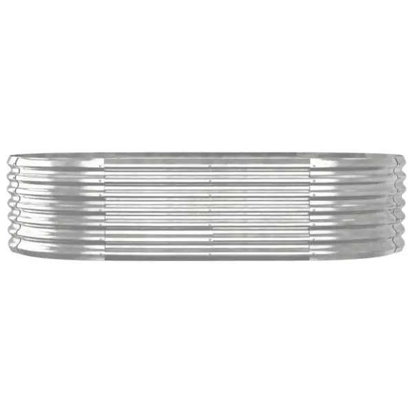 Ovaalne aia taimelava, galvaniseeritud teras, 152 x 80 x 36 cm, hõbedane – 3