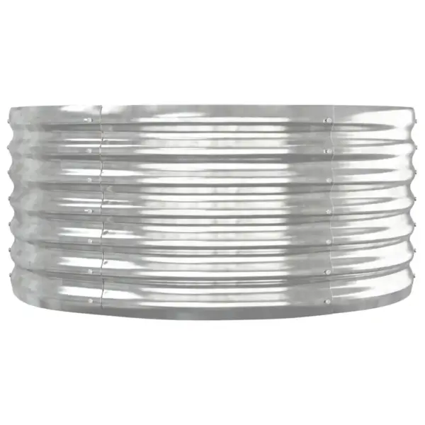 Ovaalne aia taimelava, galvaniseeritud teras, 152 x 80 x 36 cm, hõbedane – 4