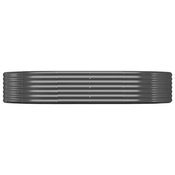 Ovaalne aia taimelava galvaniseeritud terasest, antratsiithall, 214 x 140 x 36 cm - 3