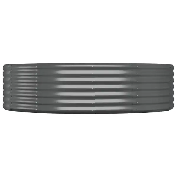 Ovaalne aia taimelava galvaniseeritud terasest, antratsiithall, 214 x 140 x 36 cm - 4