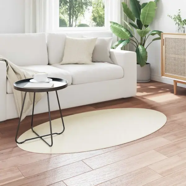 Ovaalne polüestervaip Huarte, kreemjas, 80 x 150 cm – 3