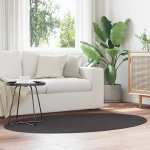 Ovaalne libisemisvastane vaip HUARTE, antratsiit, 120 x 170 cm, 100% polüester