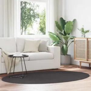 Ovaalne libisemisvastane vaip Huarte, antratsiit, 140 x 200 cm, 100% polüester