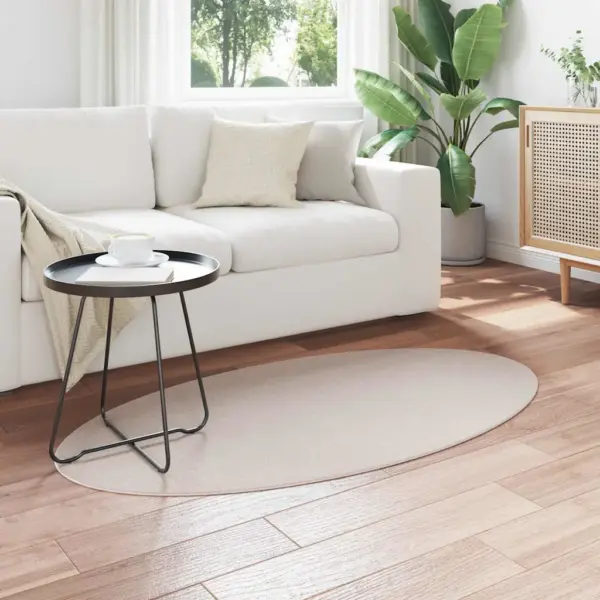 Ovaalne vaip Huarte, liivakarva, 80 x 150 cm, 100% polüester – 3