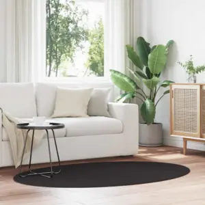 Ovaalne libisemisvastane alavaip HUARTE, must, 100 x 200 cm, 100% polüester