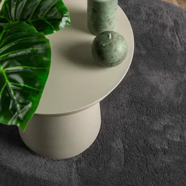 Ovaalne polüestervaip Huarte, libisemisvastane, antratsiit, 160 x 230 cm – 6