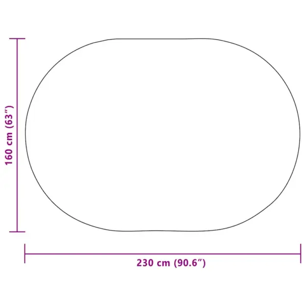 UV-kindel ovaalne välivaip Zizur, pruun polüpropüleen, 230 x 160 cm – 10