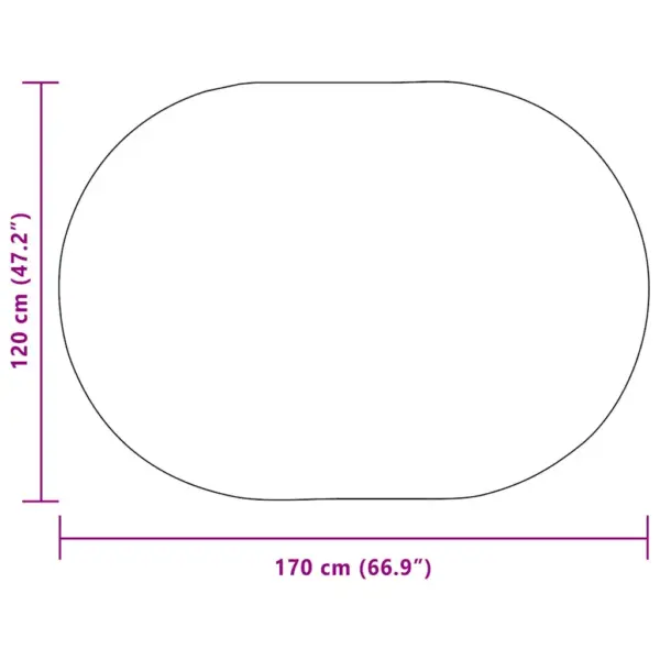 Ovaalne välisvaip ZIZUR, kreemjas, 170 x 120 cm, polüpropüleen, UV-kindel – 10