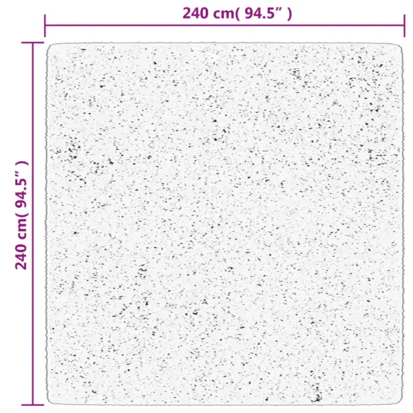 Lühikese karvaga vaip OVIEDO, antratsiithall, 240 x 240 cm – 10