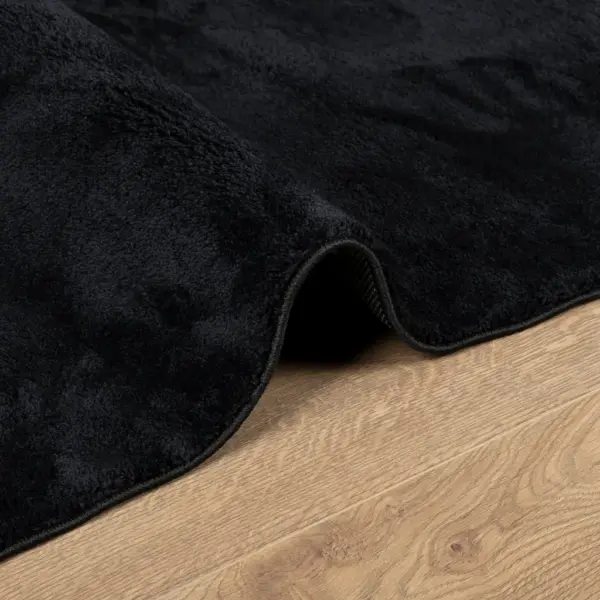 OVIEDO lühikese karvaga vaip, must, 120 x 120 cm – 6
