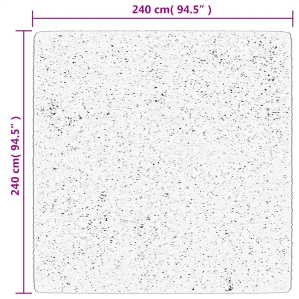 Türkiissinine lühikese narmaga vaip OVIEDO, 240 x 240 cm, 100% polüester – 10