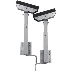 Reguleeritav paadihaagise vööritoe komplekt, tsingitud teras, 2 tk, 63–88 cm, kandevõime 500 kg