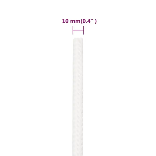 Punutud polüpropüleenist paadiköis, täisvalge, 10 mm, 25 m – 6