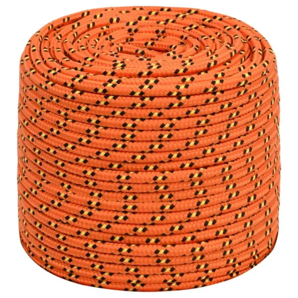 Punutud polüpropüleenist paadiköis, oranž, 10 mm, 250 m – 2