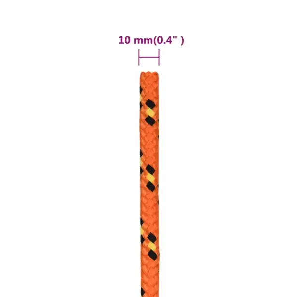Punutud polüpropüleenist paadiköis, oranž, 10 mm, 250 m – 6
