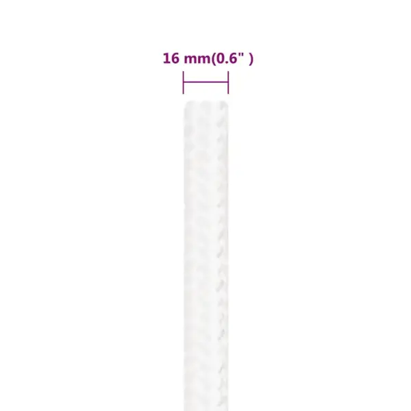 Polüpropüleenist paadiköis 16 mm, 100 m, täisvalge – 6