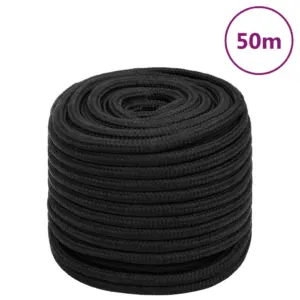 Polüpropüleenist paadiköis, must, 18 mm, 50 m
