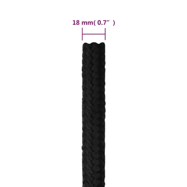 Polüpropüleenist paadiköis, must, 18 mm, 50 m – 6